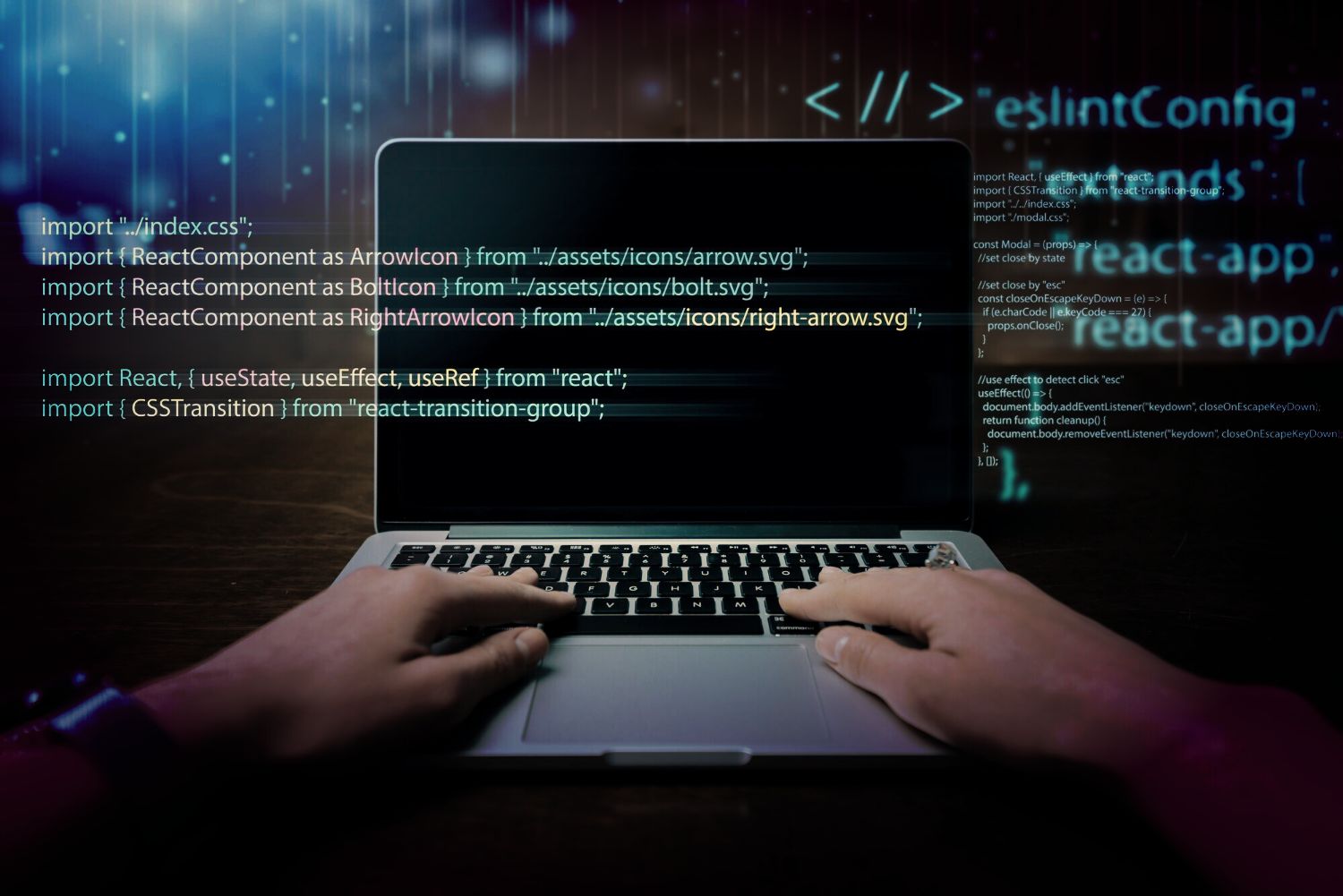 A girl who is typing on her laptop.