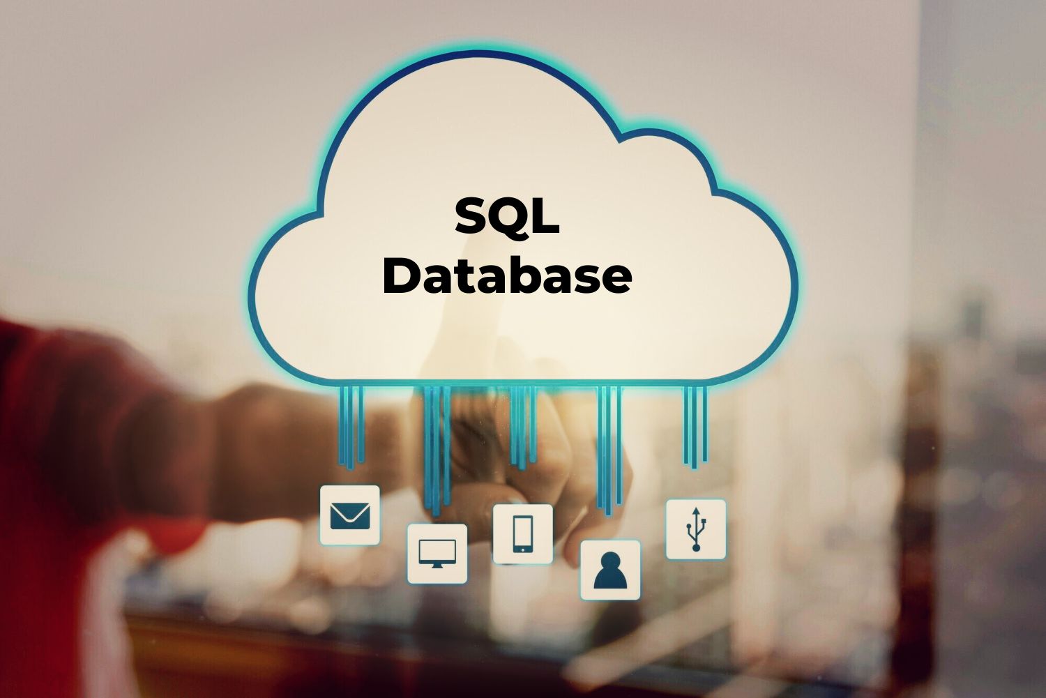 A girl who is typing on her laptop.